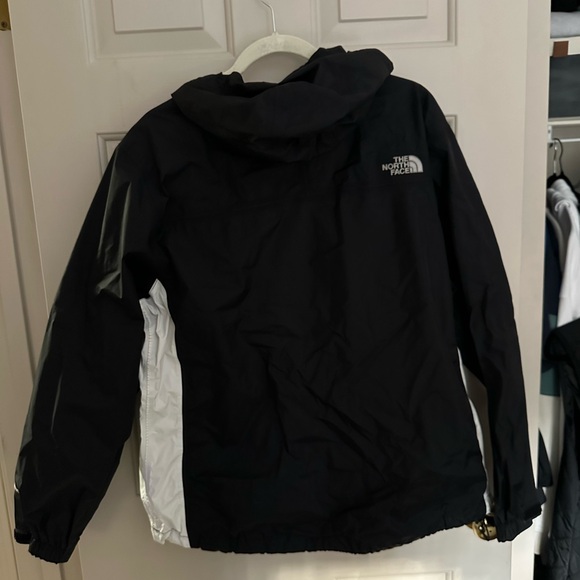 The North Face - Women’s Black and White Hooded Rain Jacket - Picture 2 of 4